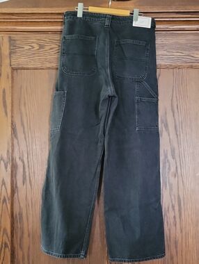 Lisa Says Gah Faded Black High-Rise Carpenter Jeans